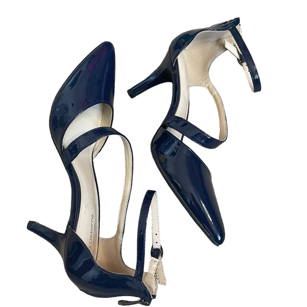 Liz Claiborne Blue Patent Leather Heels - Picture 4 of 12